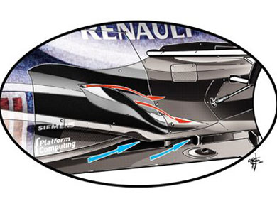 Red Bull RB8 - изменения задней части кузова