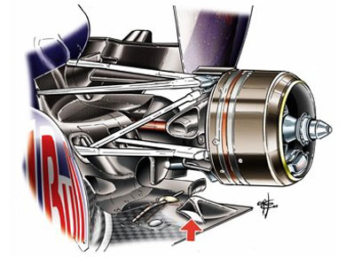 Red Bull RB6 – изменение диффузора