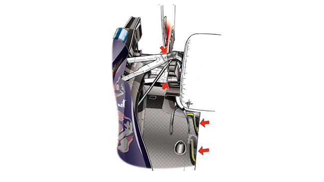 Toro Rosso STR10 - задняя подвеска