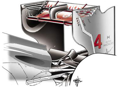 McLaren MP4-27 - новое заднее антикрыло