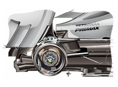 Mercedes F1 W05 Hybrid – тормозная система