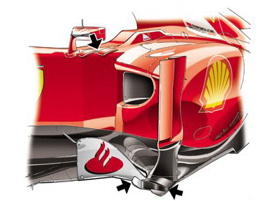 Ferrari F2012 – боковые понтоны