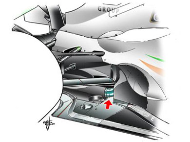 Force India VJM03 – задний диффузор