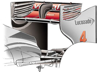 McLaren MP4-26 – обновления заднего аникрыла