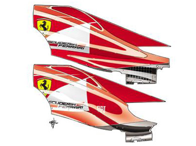 Ferrari F138 - новый обтекатель двигателя